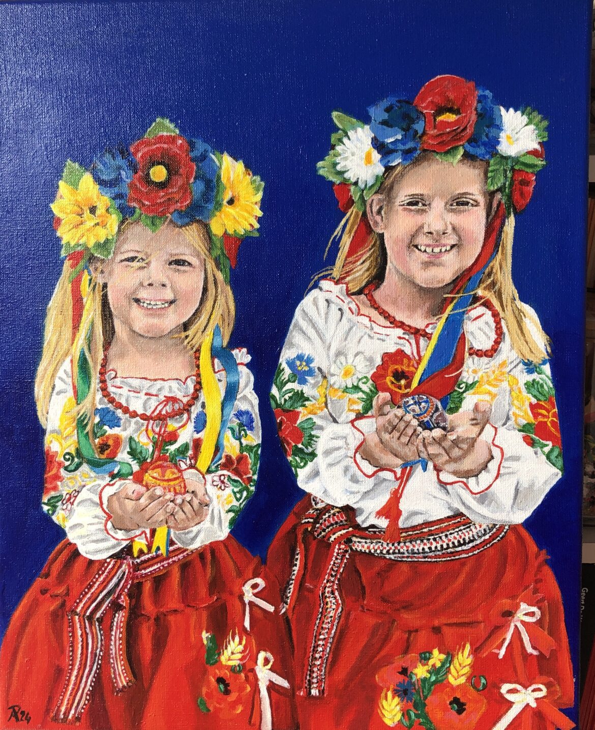 Zusjes in klederdracht